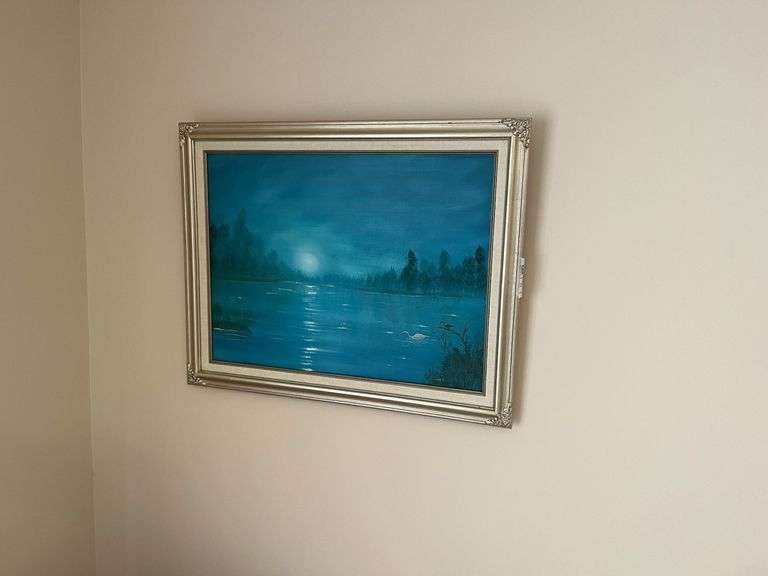 Two Paintings, Three Lamps image