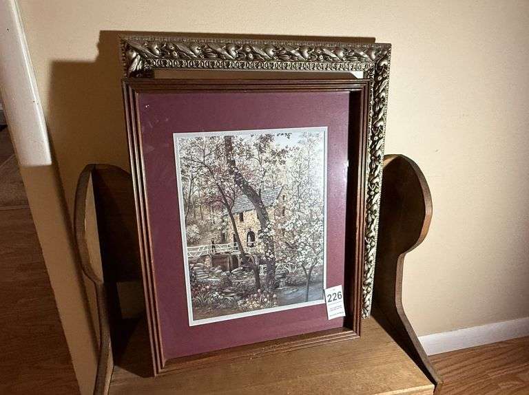 Old Mill Scene Print & Frame image