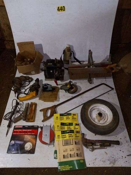 Meat Saw, Miter Box Saw, Grinder, Drills, Misc. image