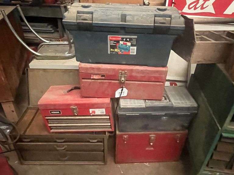 Eight Toolboxes and 2 Card Files image