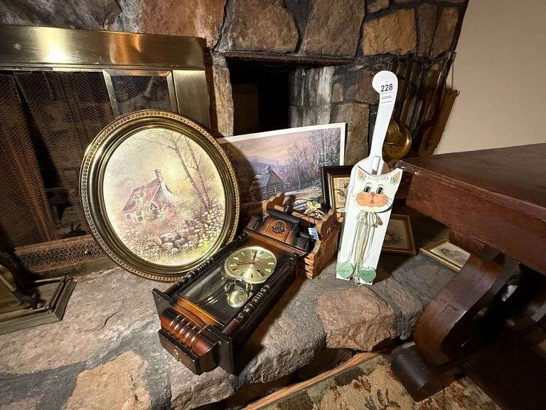 Clock, Wooden Cat, Prints, Misc. image