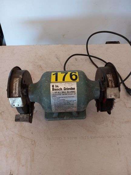 Bench Grinder 6" with Wire Wheel and Grinding Wheel image