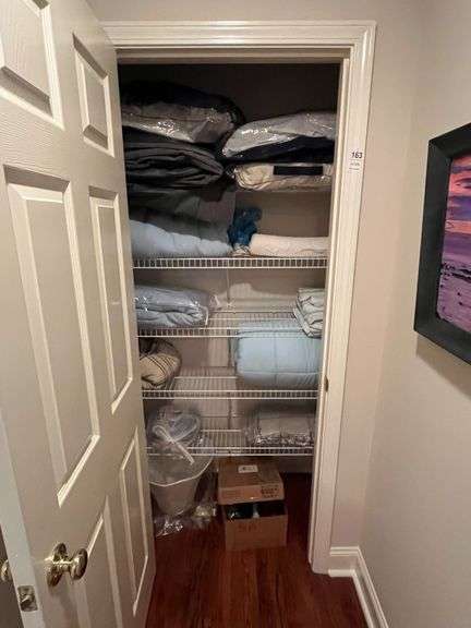 Contents of Hall Closet Upstairs - Misc. Bed Linens image