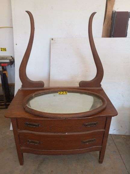 Antique Dresser with Mirror image