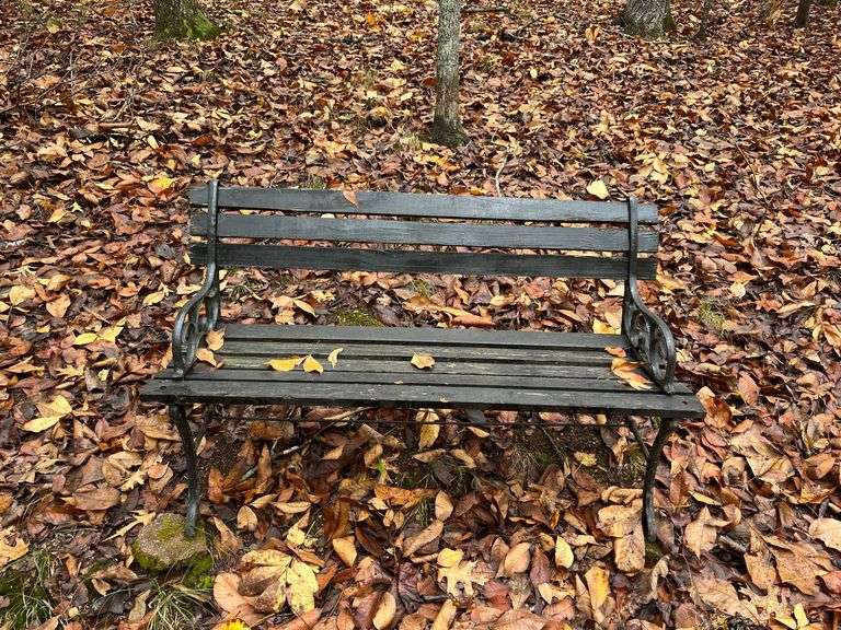 Two Park Benches & Small Table image