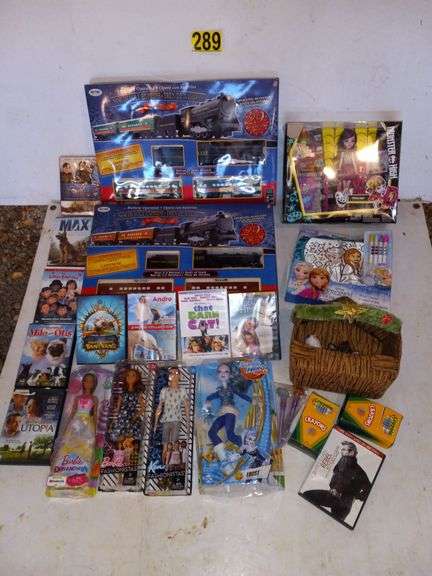 Toys, Barbies, Train Set, DVDs image