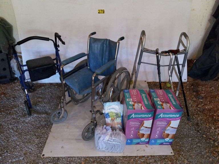 Walkers, Wheelchair, Canes, Assurance Diapers image