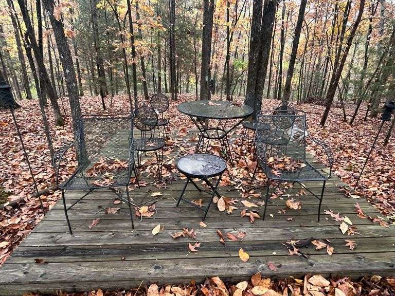 Patio Table, 6 Chairs, & Small Table image