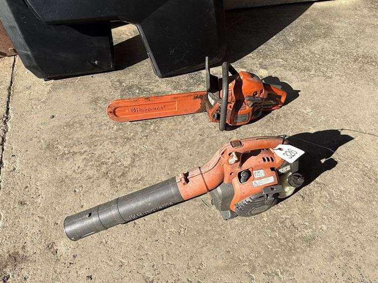 Husqvarna 435 X-Torq Chain Saw 16" Bar & Husqvarna Leaf Blower 125B image