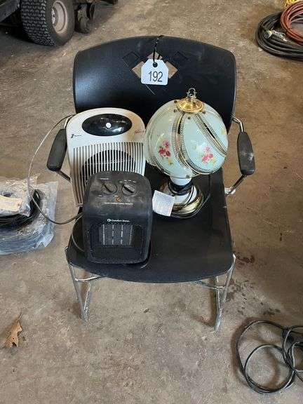 Two Heaters, Touch Lamp, Chair image