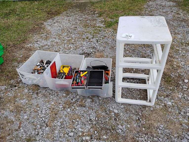 Misc. Tools in Plastic Storage image