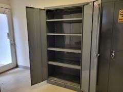 Industrial Utility Cabinet w/Shelves - 36" W x 18" D x 72" H - Door handle works but needs repair