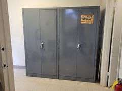 Industrial Utility Cabinet w/Shelves - 36" W x 18" D x 72" H - Door handle works but needs repair