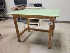 Drafting Table - 42" W x 30" D x 30" H - Adjustment knob missing on one side