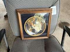 Framed Norman Rockwell Plate