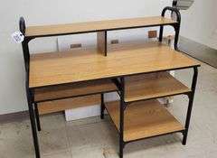 Metal Frame Desk - 48" W x 23 1/4" D x 30 1/2" H (43 1/2" H at back)