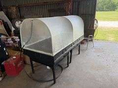 Vegepod Growing Pod w/Stand 39"x78" - Mesh top w/irrigation, Plastic tray, Metal stand