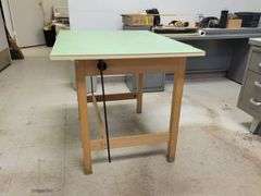 Drafting Table - 42" W x 30" D x 30" H - Adjustment knob missing on one side