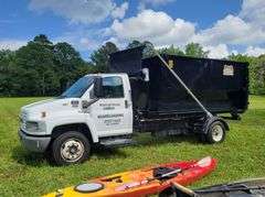 2005 GMC C4500 Truck - Duramax Diesel w/Roll-off Dumpster Bed - Jasper engine w/45,000 miles, Runs & Drives good, 12 yd roll off dumpster, Owner can make additional dumpsters, 333,895 miles showing, Driven to sale site, Lost title applied for