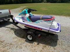1994 Sea Doo Bombardier Jet Ski & Trailer - 2 seater - Has been changed over so you have to mix 2 cycle oil w/the gas, not automatic mixer