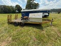 Hooper 2 Axle Industrial Trailer - 14' deck, 2' dove tail - Bill of Sale Only