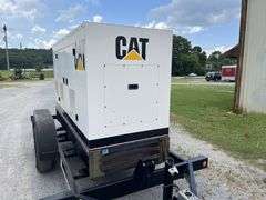 2002 CAT XQ75 KW Generator - Perkins diesel motor, 5281 hours, Electric start, Mounted on 2 axle trailer
