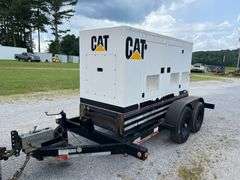 2002 CAT XQ75 KW Generator - Perkins diesel motor, 5281 hours, Electric start, Mounted on 2 axle trailer