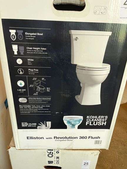 Kohler Toilet Elliston w/ Revolution 360 Flush - New image