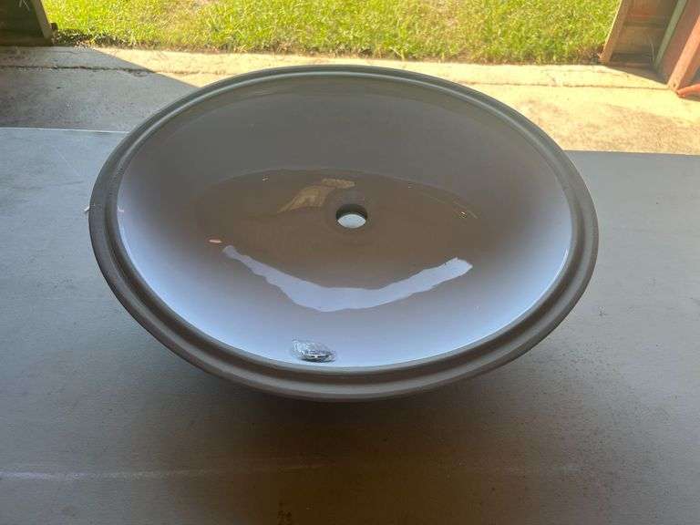 23" Oval Undermount Ceramic Sink - New image