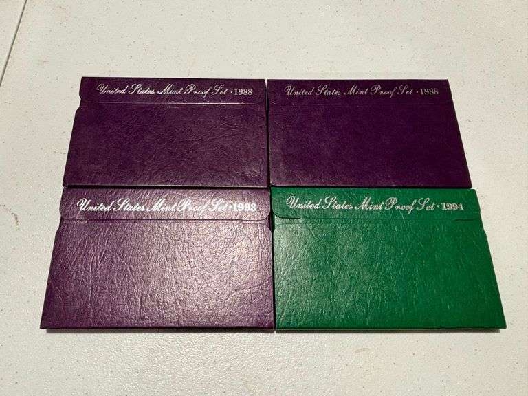 (2) 1988, (1) 1993, (1) 1994 U.S. Mint Proof Sets image
