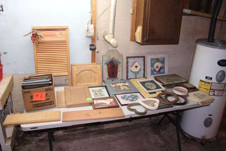 Picture Frames, Prints, Cabinet Doors, and National Washboard Company Washboard image
