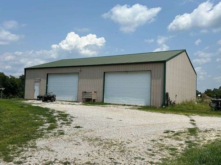 PARCEL 2: 83.8 ACRES - METAL SIDED SHOP BUILDING - BARNS