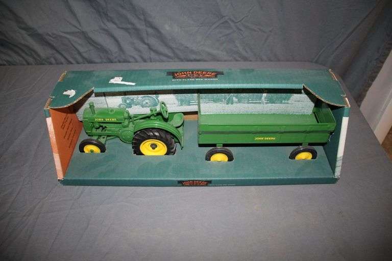1937 John Deere "BR" Tractor and Flare Box Wagon image