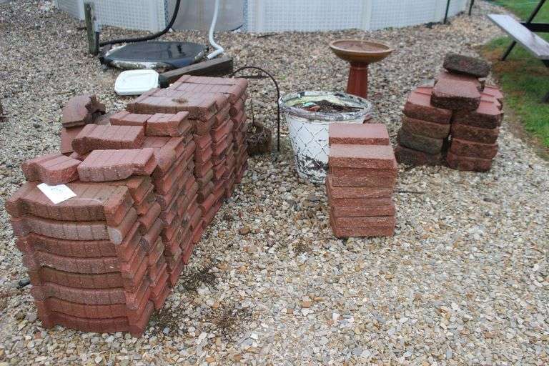 Straight Concrete Landscaping Edging, Curved Landscaping Edging, Landscape Edging Stones, Bird Bath, Shepherds Hooks, Yard Decorations, Flower Pot,  and Misc. image