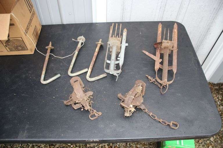 Steel Traps, Mole Traps,  Ground Stakes, and Misc. image