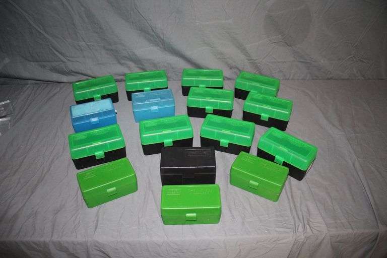 (16) 50 Round Plastic Cartridge Cases for .243 Cal Cartridges image