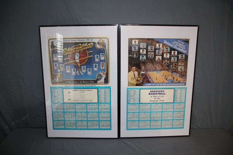 1984 & 1985 University of Kentucky Basketball Calendars in Frames image