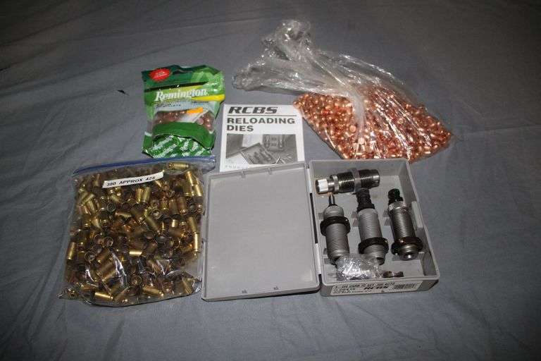 380 Cal. Hulls, RCBS Reloading Dies, and Remington 380 Cal. Auto Bullets image