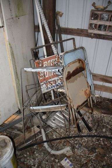 Folding Chairs, Sign Frames, and Misc Scrap Metal image