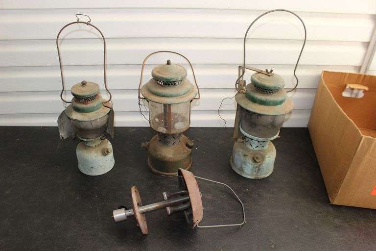 (3) Gas Lanterns and Lantern Top image