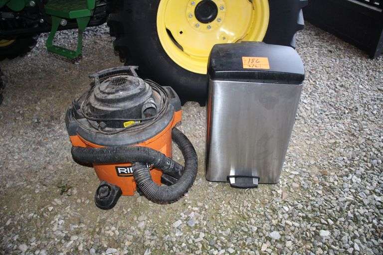 Rigid Wet Dry Vac and Daily Tools Stainless Front Trash Can image