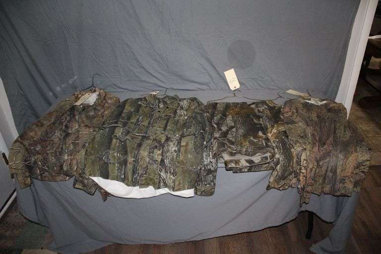 Longleaf 2 XL Camo Button Down Shirt, (3) Long Sleeve Camo Shirts, and Camo Pants image
