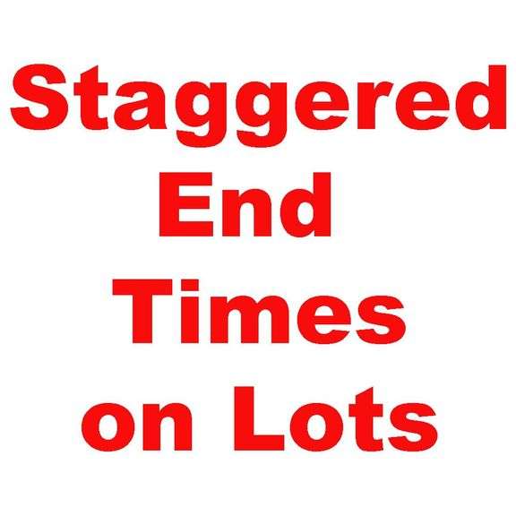 LOTS HAVE STAGGERED END TIMES image