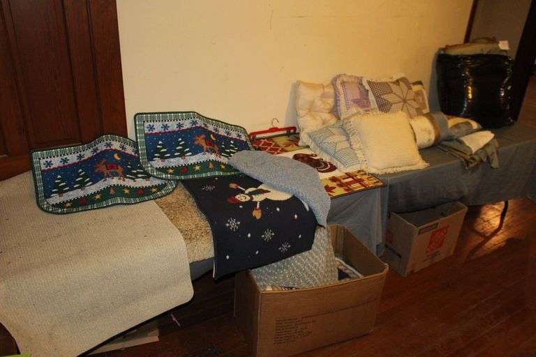 Pillows, Rugs, Bedding, and Door Mats image