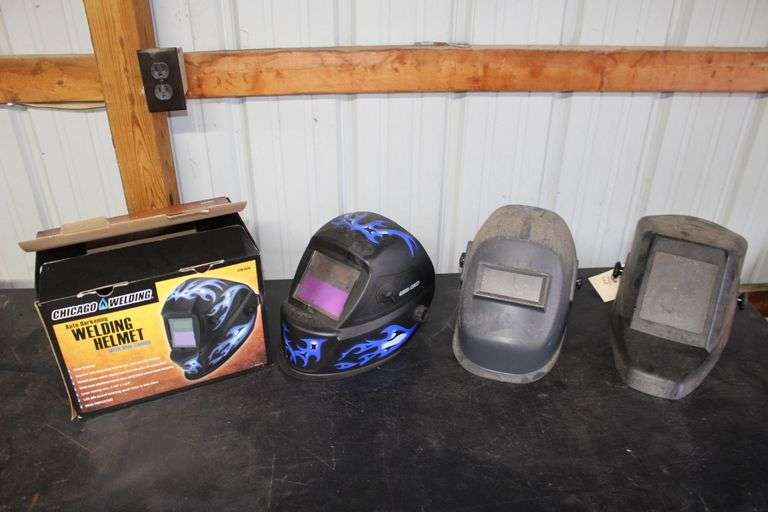 Chicago Welding Auto Darkening Welding, 4x4 Jackson Welding Hood, and 2x4 Welding Hood image