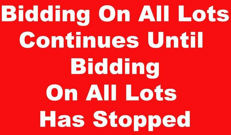 BIDDING ON ALL LOTS CONTINUES UNTIL BIDDING ON ALL LOTS HAS STOPPED image