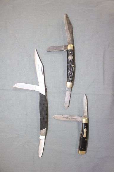 Winchester 3 Blade Pocket Knife, Solingen 3 Blade Pocket Knife, and Schrade Walden 2 Blade Pocket Knife image