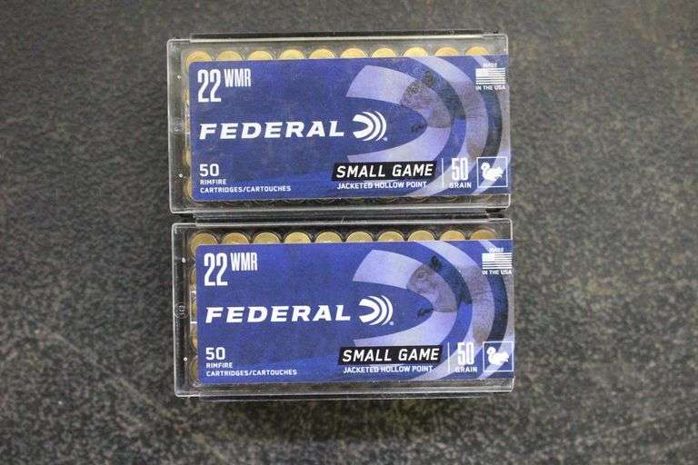 (2) Federal 22 WMR Jacketed Hollow Point Small Game Cartridges image