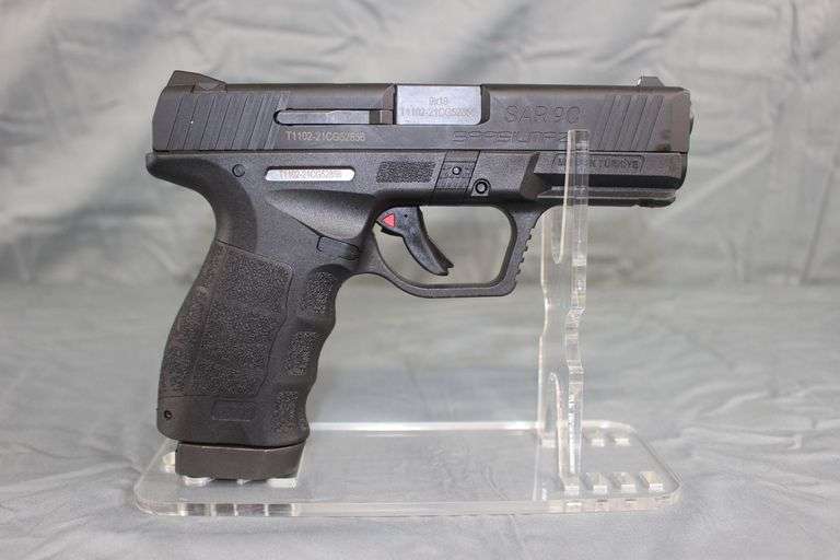 SAR 9C Sarsilmaz 9x19 Cal. Semi Automatic Pistol with Hard Case, Gun Lock, Extra Grip, (2) Magazines, and Cleaning Supplies image