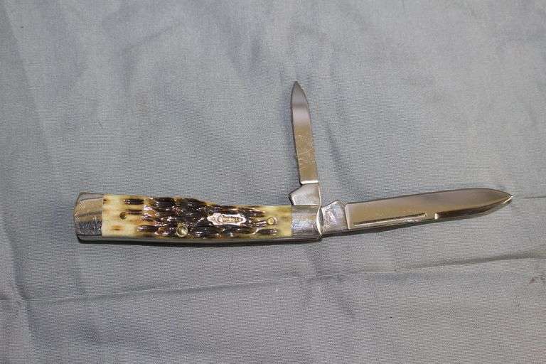Crandall Cutlery Company Case XX 6215 SS Olive Green 2 Blade Gunstock Pocket Knife image